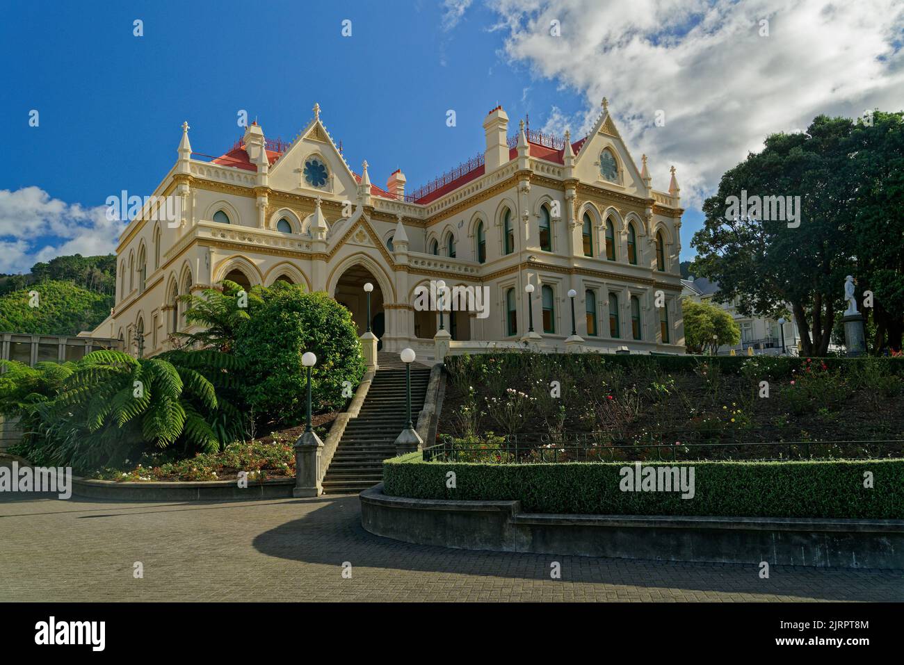 Wellington, Wellington / Aotearoa / New Zealand – May 25, 2019: The New Zealand Parliamentary Library building in the capital city, Wellington. Stock Photo
