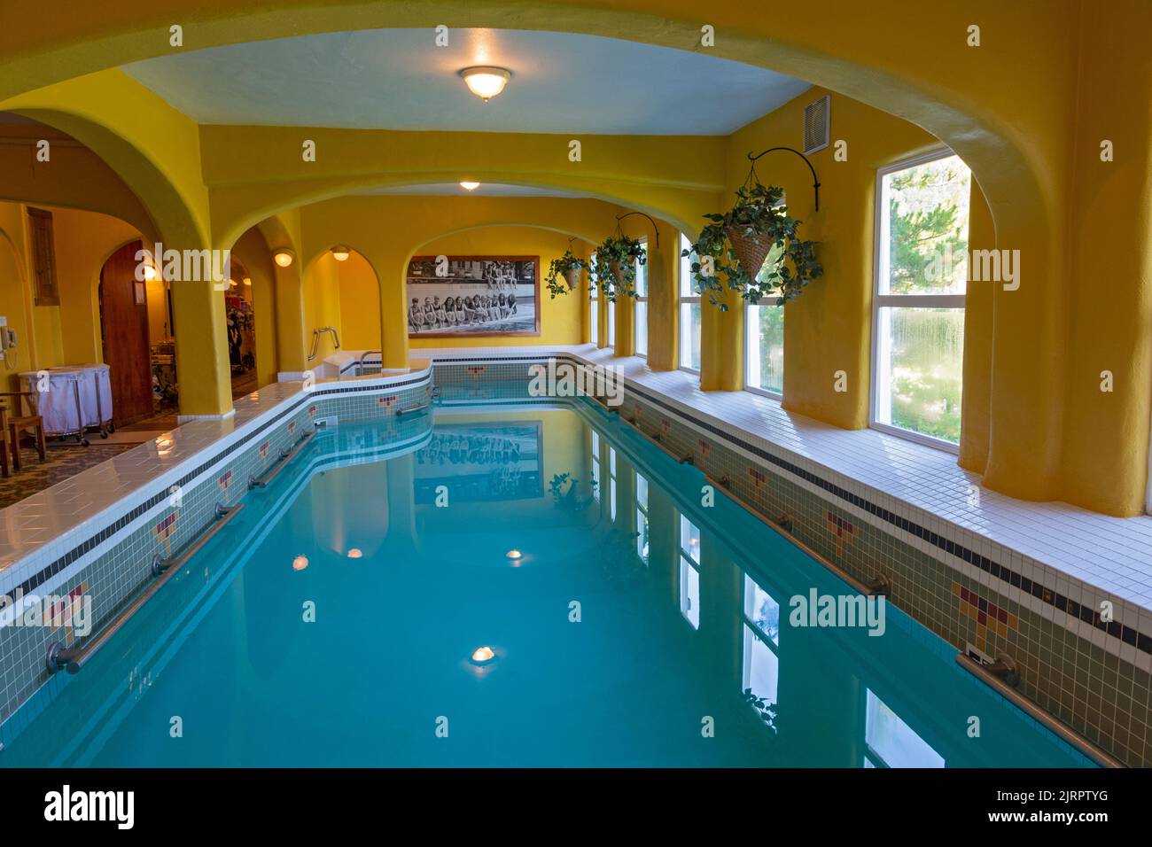 Washington, San Juan Islands, Orcas Island, Rosario Resort & Spa, indoor pool Stock Photo