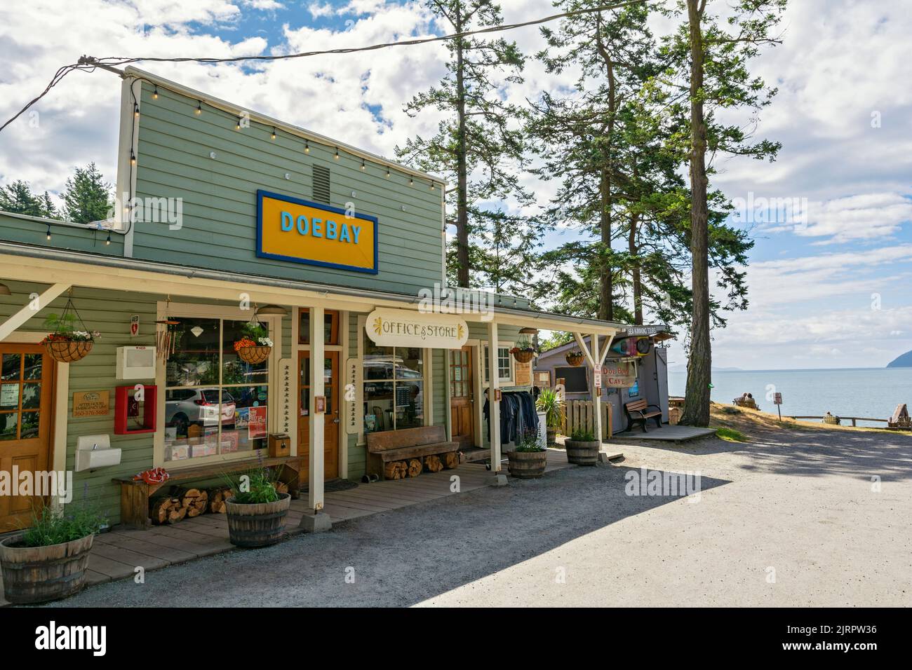 Washington, San Juan Islands, Orcas Island, Doe Bay, Office and Store Stock Photo