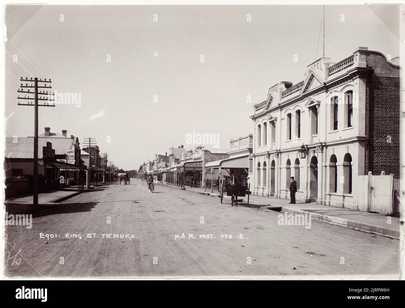 King Street, Temuka, 1912, Temuka, by Muir & Moodie Stock Photo Alamy