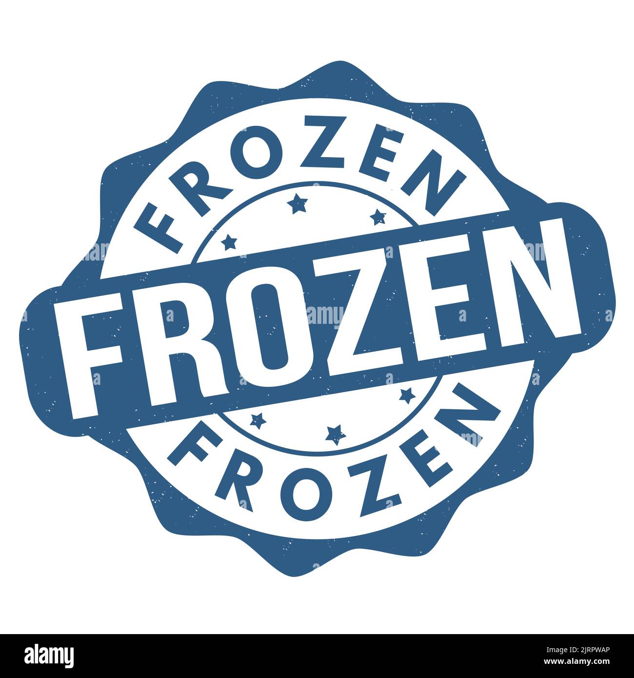 Frozen grunge rubber stamp on white background, vector illustration Stock Vector
