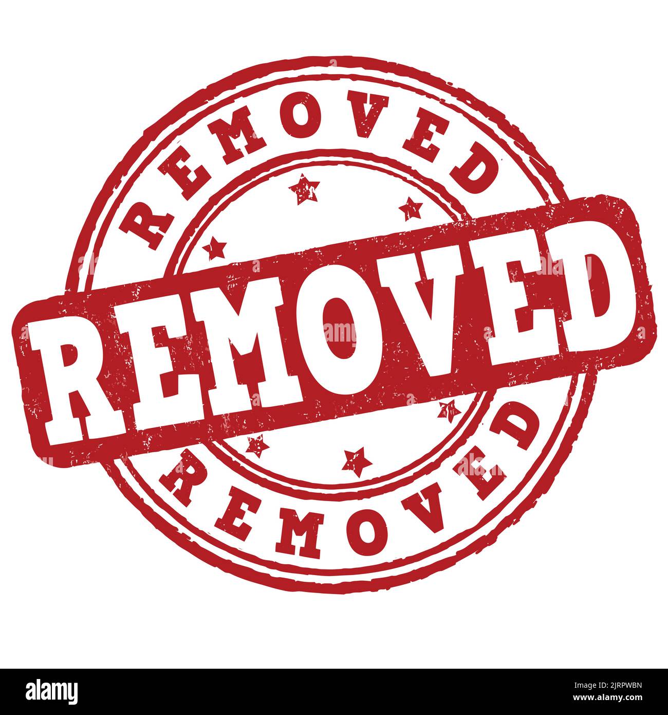 Removed grunge rubber stamp on white background vector illustration Removed grunge rubber stamp on white background vector illustration