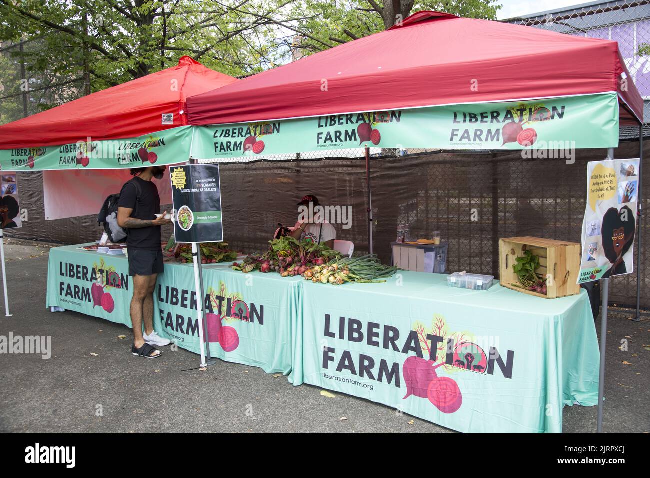 Black vegan food vendors, and African American organizations
