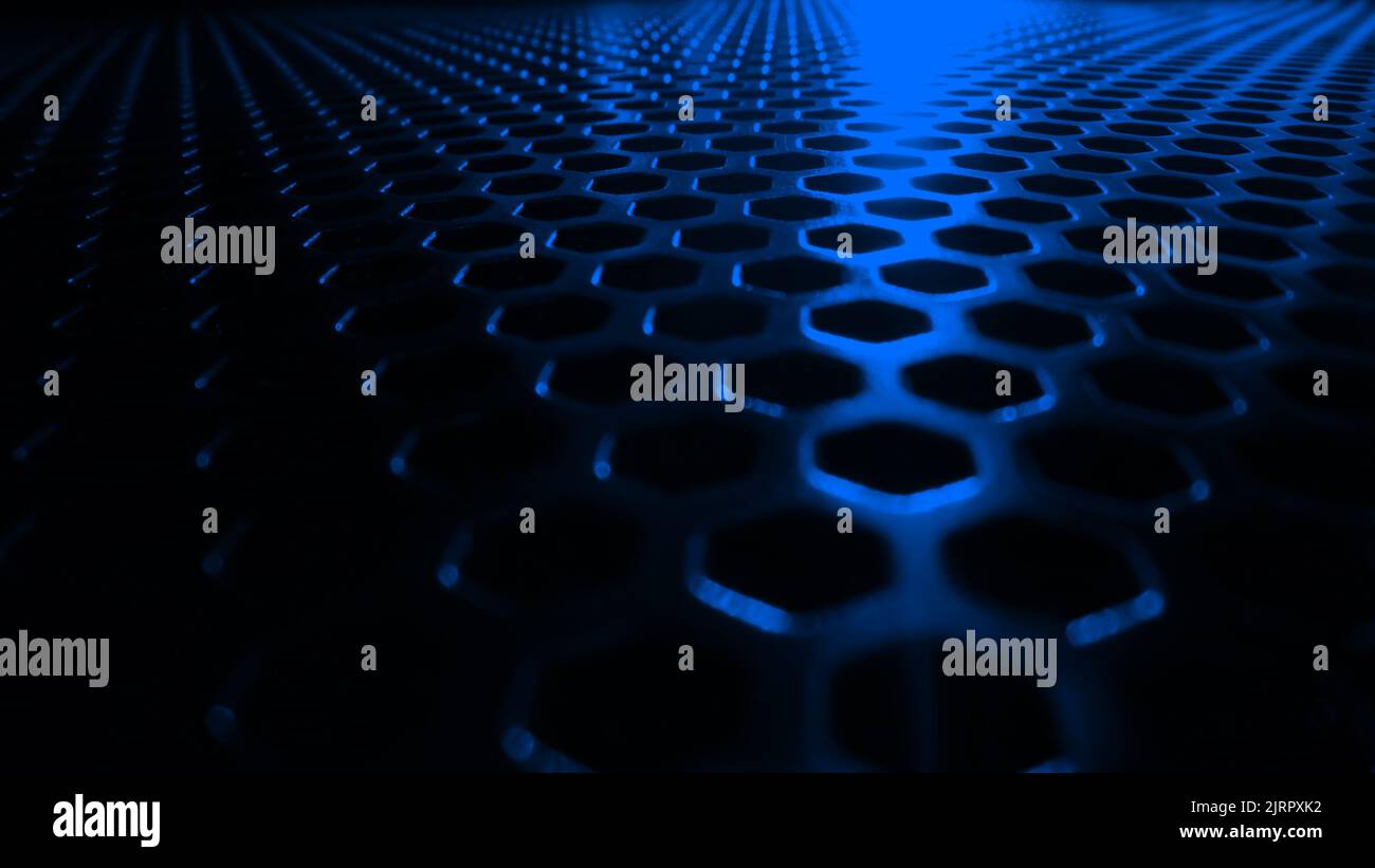 Abstract blue hexagon mesh hi-res stock photography and images - Alamy