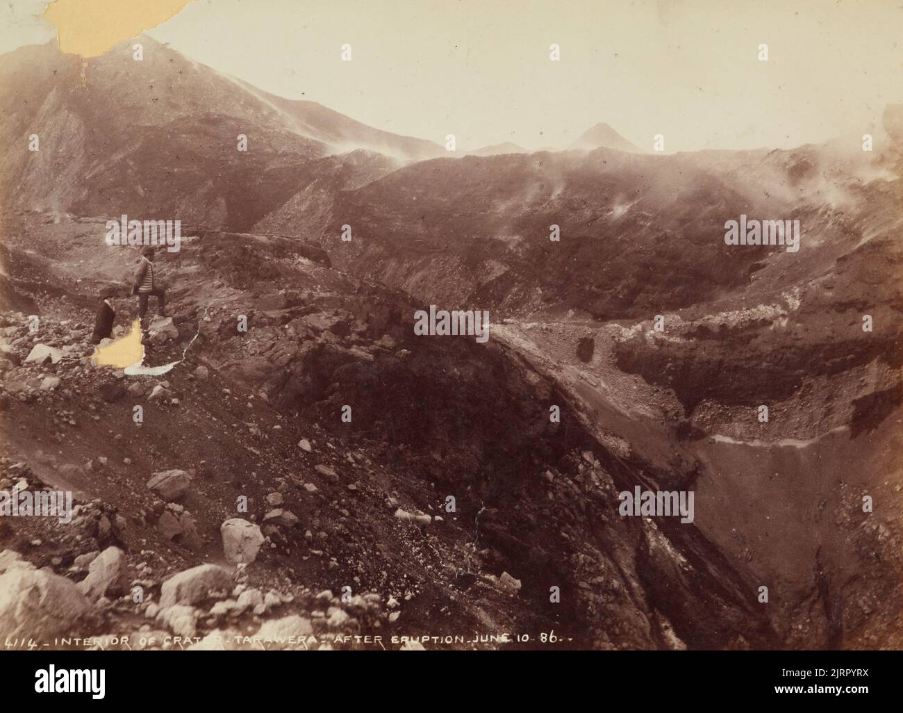 Interior of Crater Tarawera After Eruption June 10 86, circa