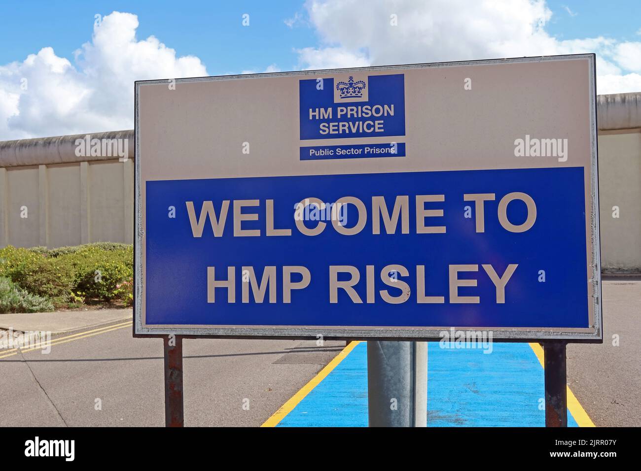 HMP Risley,  Category C men's prison, Warrington Rd, Risley, Croft, Warrington WA3 6BP, operated by Her Majesty's Prison Service Stock Photo