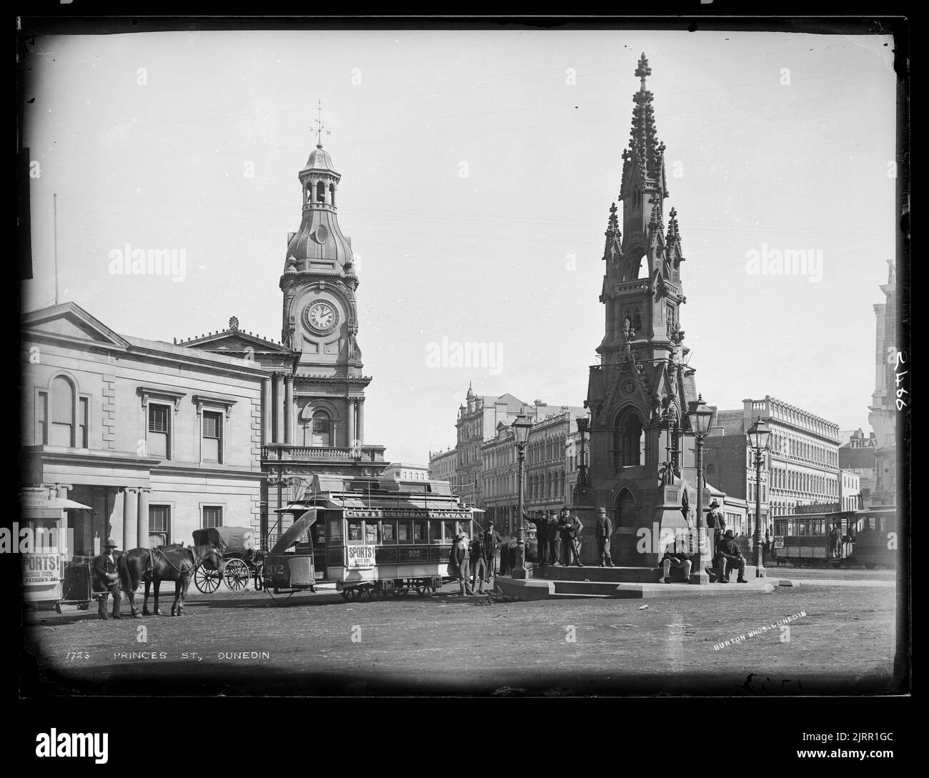 Princes Street, Dunedin, Dunedin, by Burton Brothers Stock Photo Alamy
