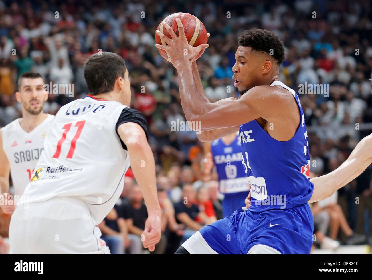belgrade-25th-aug-2022-greece-s-giannis-antetokounmpo-r-goes-up