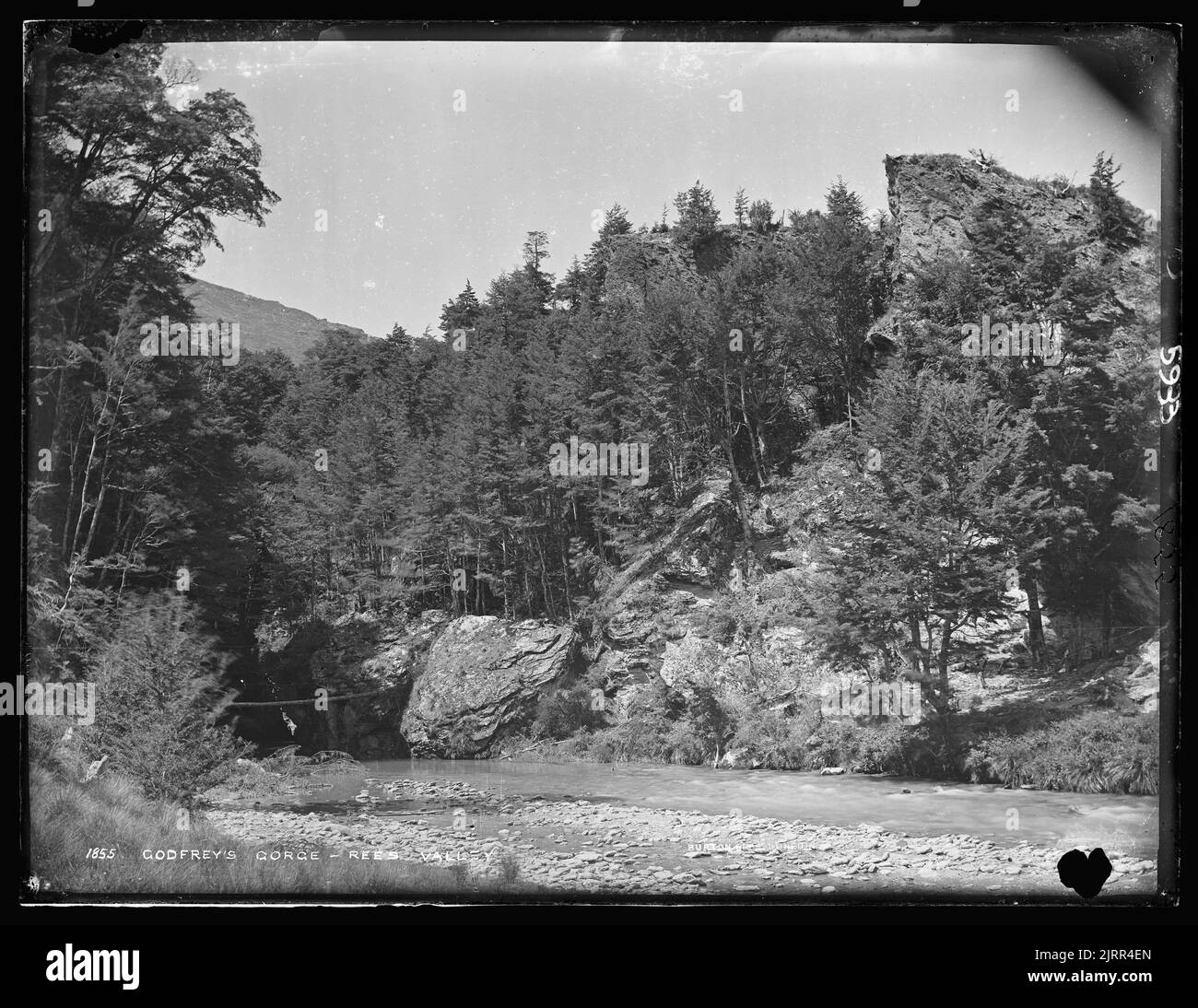 Godfrey's Rees Valley, New Zealand, by Burton Brothers Stock