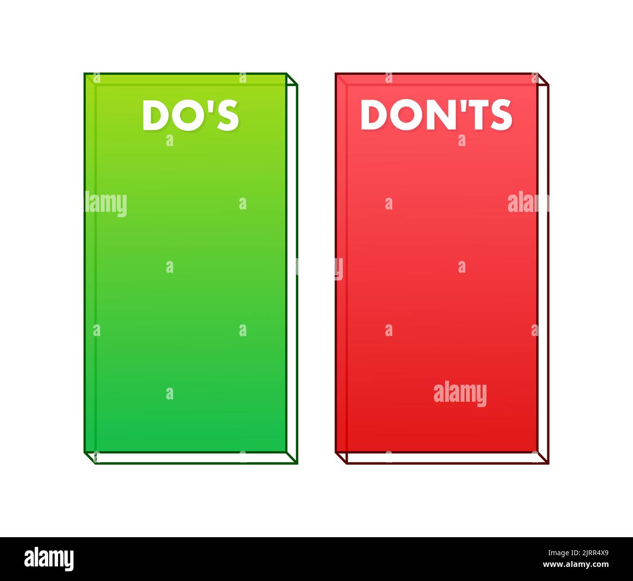 Do s and Don ts button. Flat simple thumb up symbol minimal round