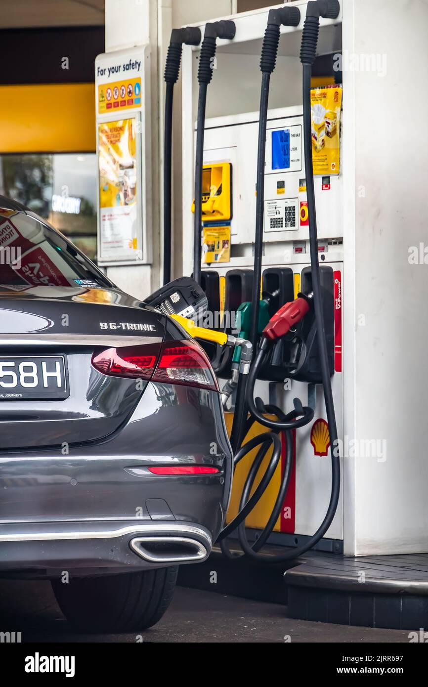 Car Refueling at gas or petrol station Stock Photo Alamy