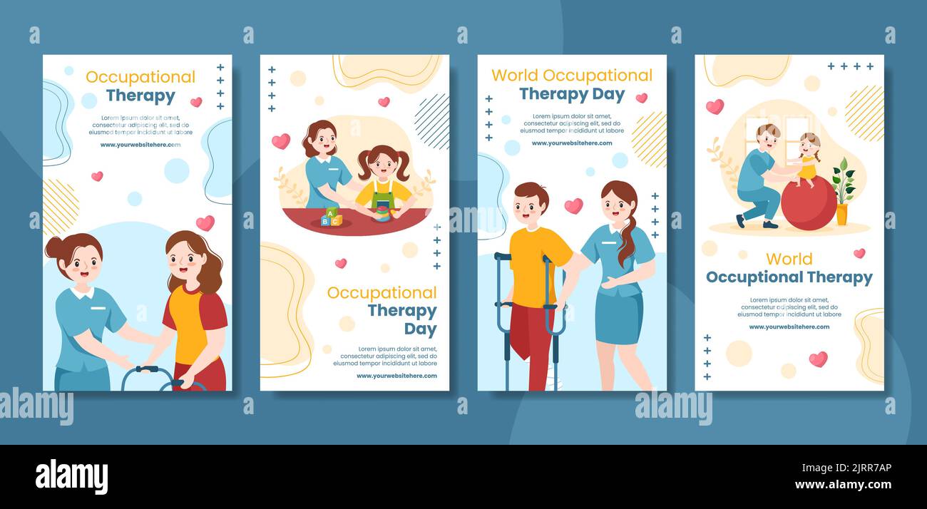 World Occupational Therapy Day Social Media Stories Template Hand Drawn