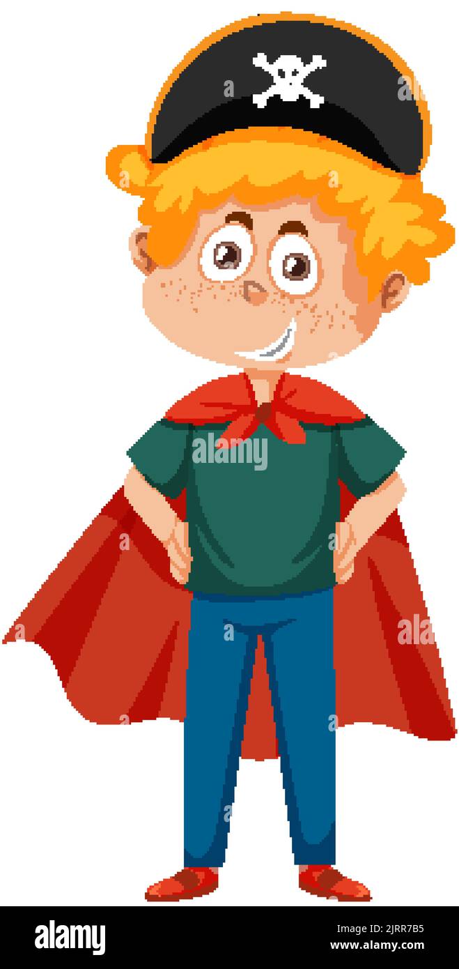 A boy in pirate costume illustration Stock Vector Image & Art - Alamy