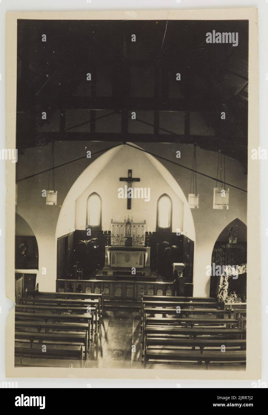 San Antonio Eastbourne (Church interior), 1940, maker unknown. Stock Photo