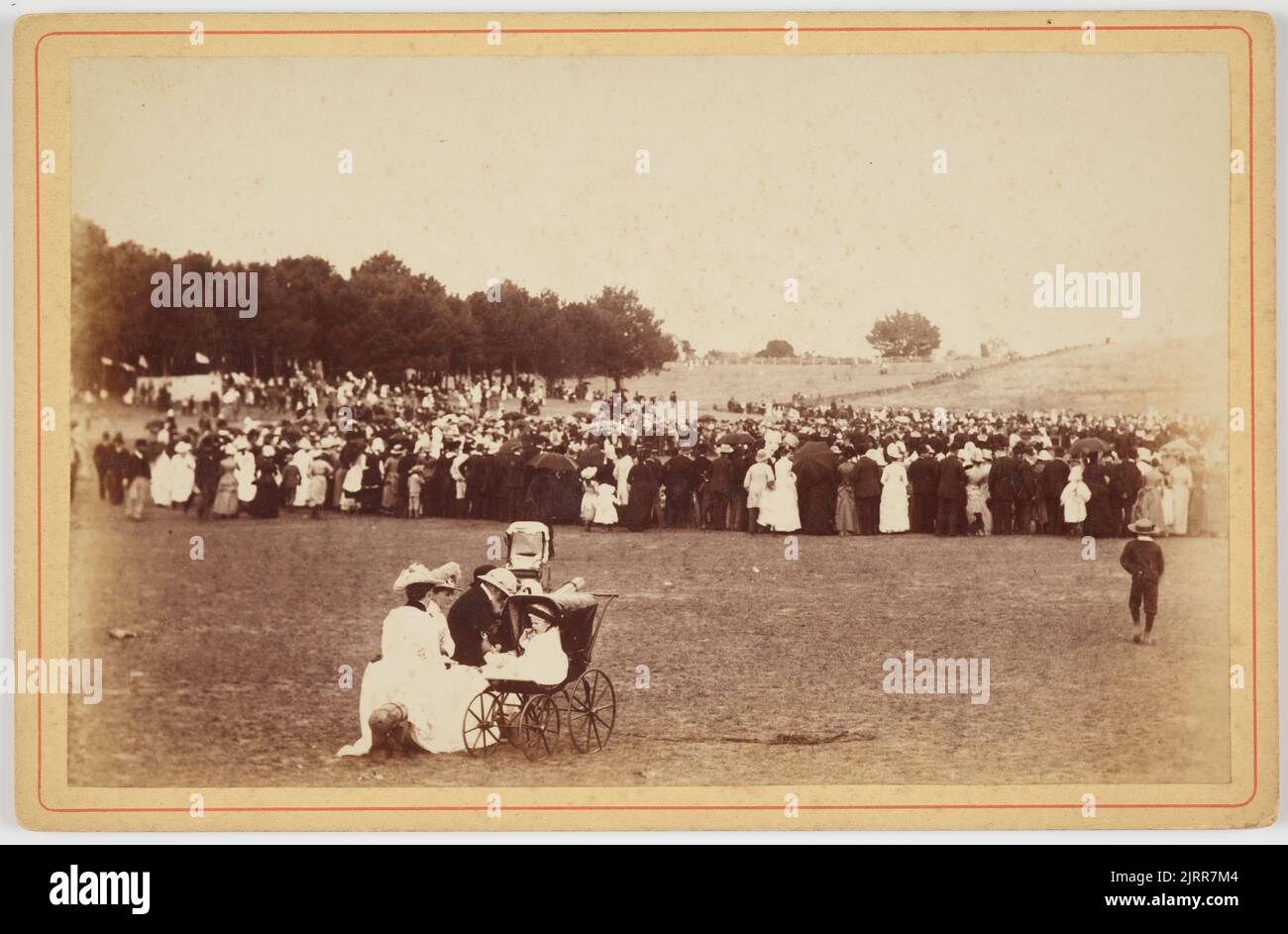 Domain Cricket Ground, Auckland, circa 1890, Auckland, by Edwin Willmott. Stock Photo