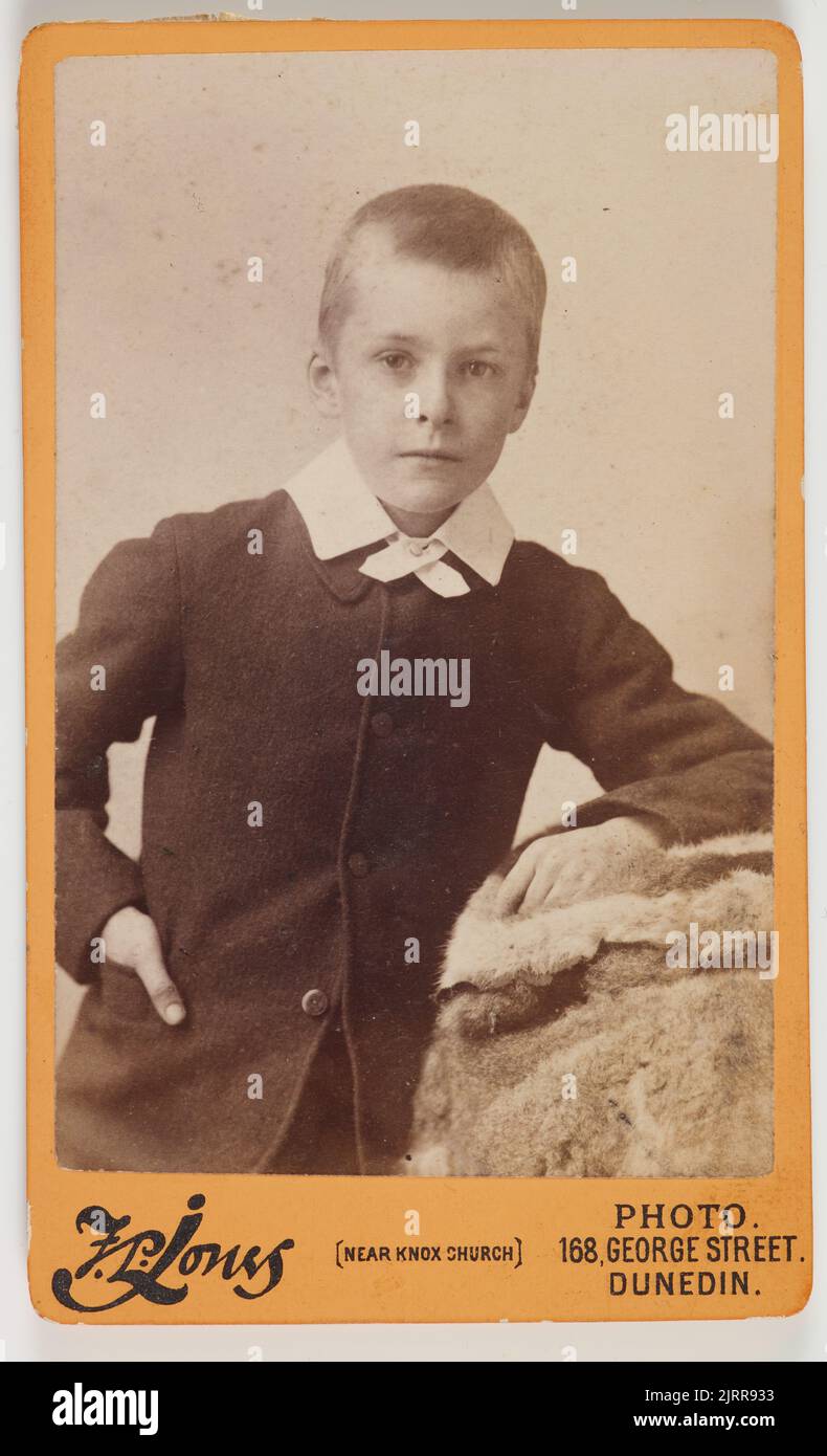 Portrait of a boy, 1860s-1880s, by Francis Jones. Gift of Simon Knight, 2015. Stock Photo