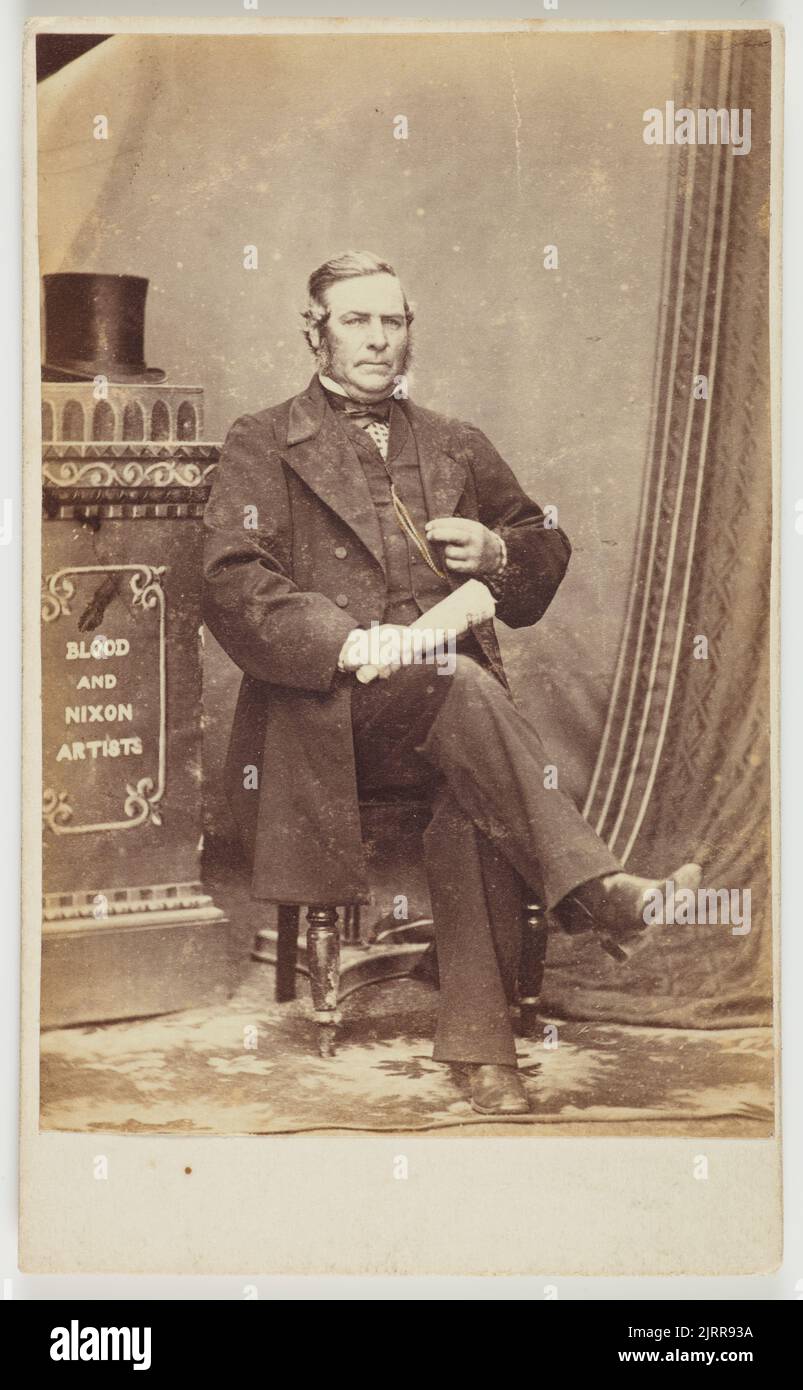 Portrait of man, 1860s-1880s, by Blood & Nixon. Gift of Simon Knight, 2015. Stock Photo