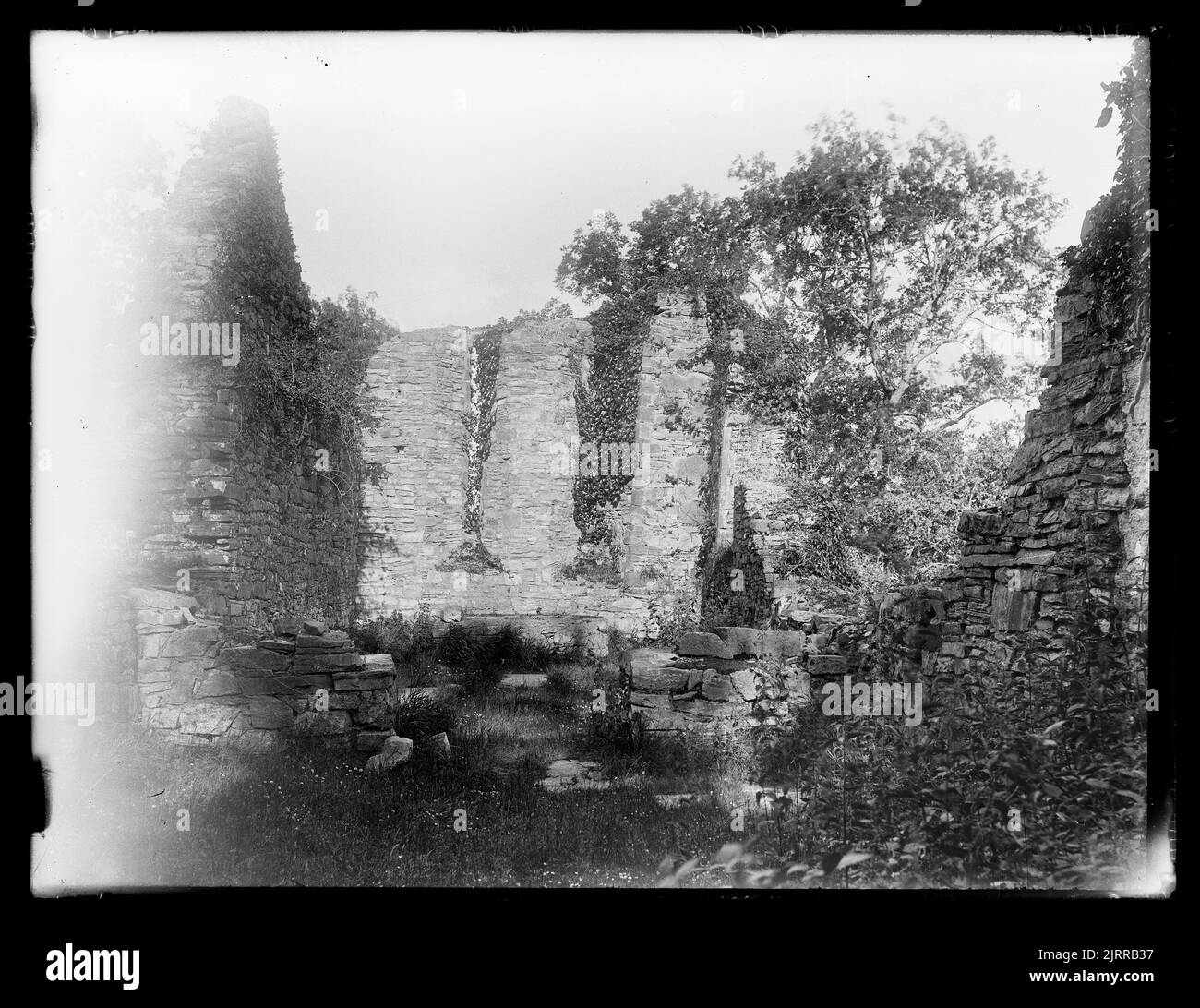[Stone ruins], Dunedin, by Burton Brothers Stock Photo Alamy