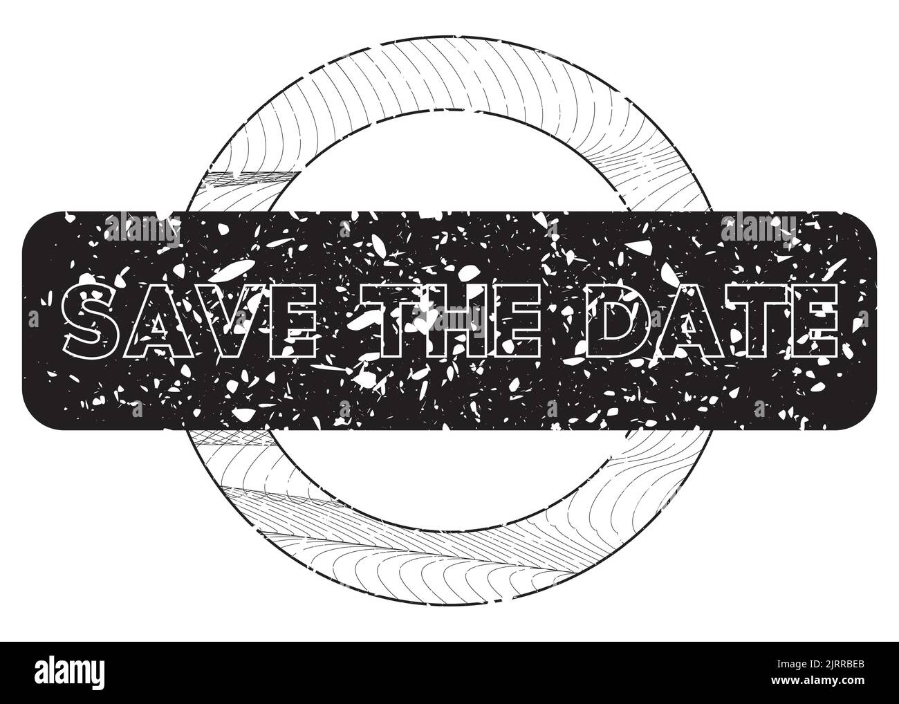 Simple vintage rubber stamp with Save The Date text Stock Vector Image