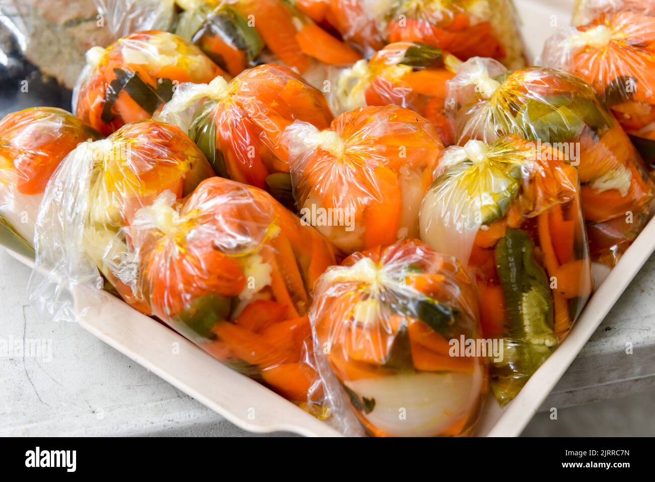 Vegetables pickled in vinegar, Oaxaca México Stock Photo Alamy