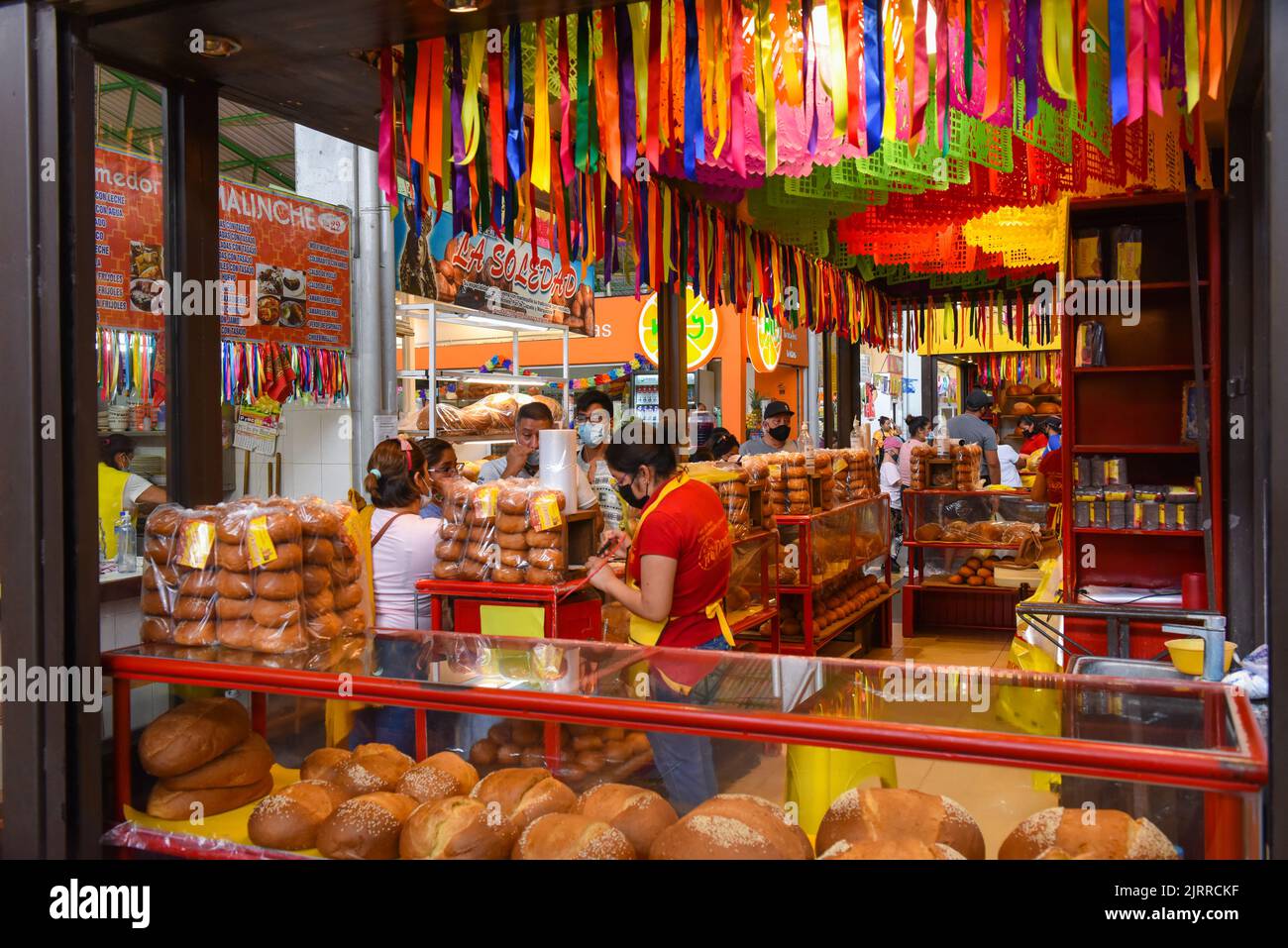 Bakery shop at the Mercado 20 de Noviembre, Oaxaca Mexico Stock Photo
