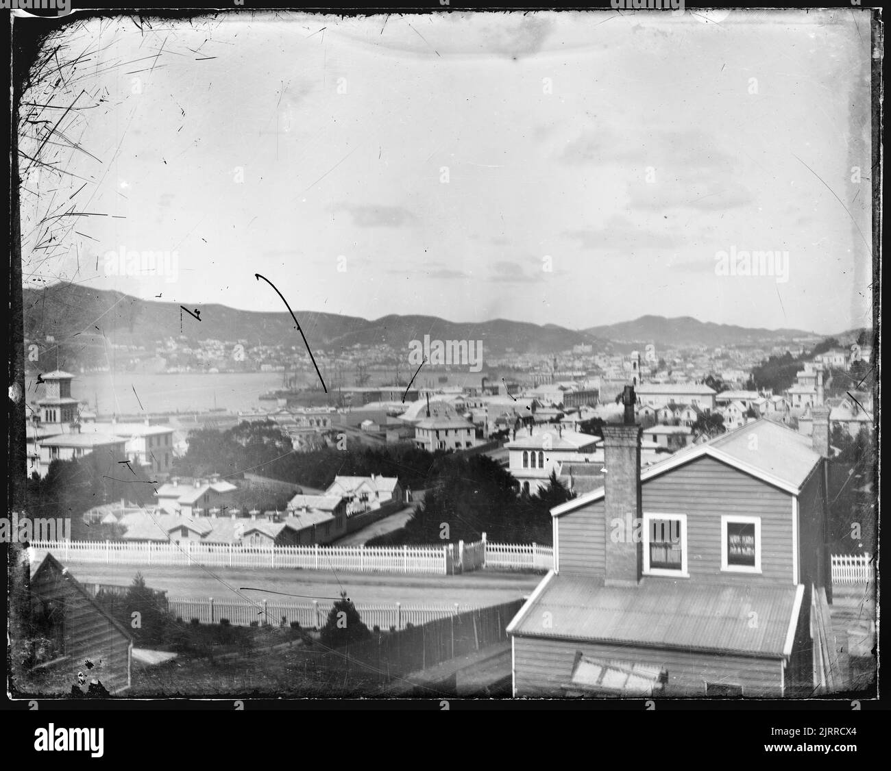 Wellington from Selwyn Terrace, circa 1880, Wellington, by Arthur