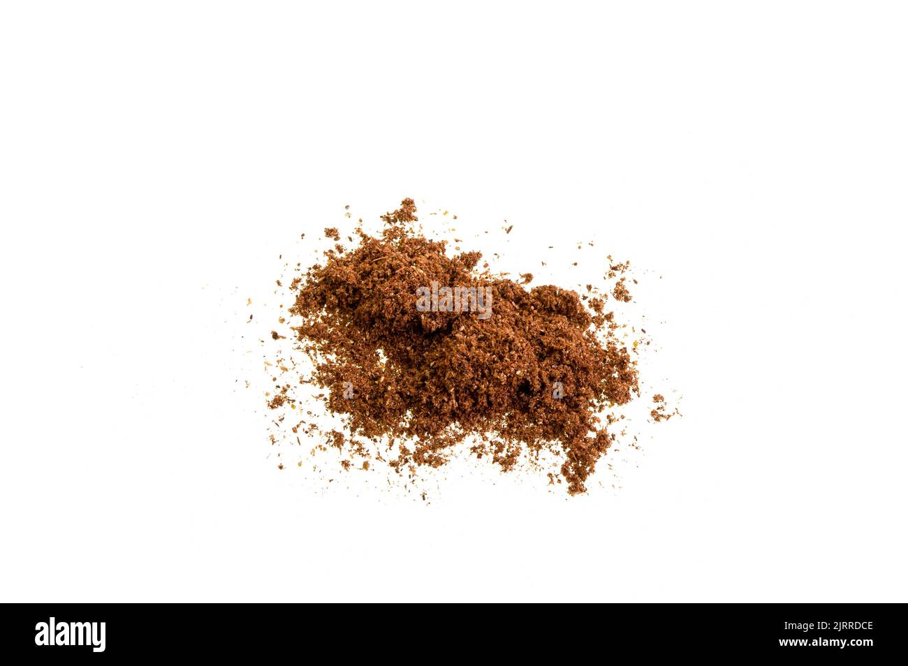 Chinese Five Spice Powder is a blend of five ingredients such as Star Anise, Fennel Seeds, Szechuan Peppercorns, Cloves and Cinnamon Stick Stock Photo