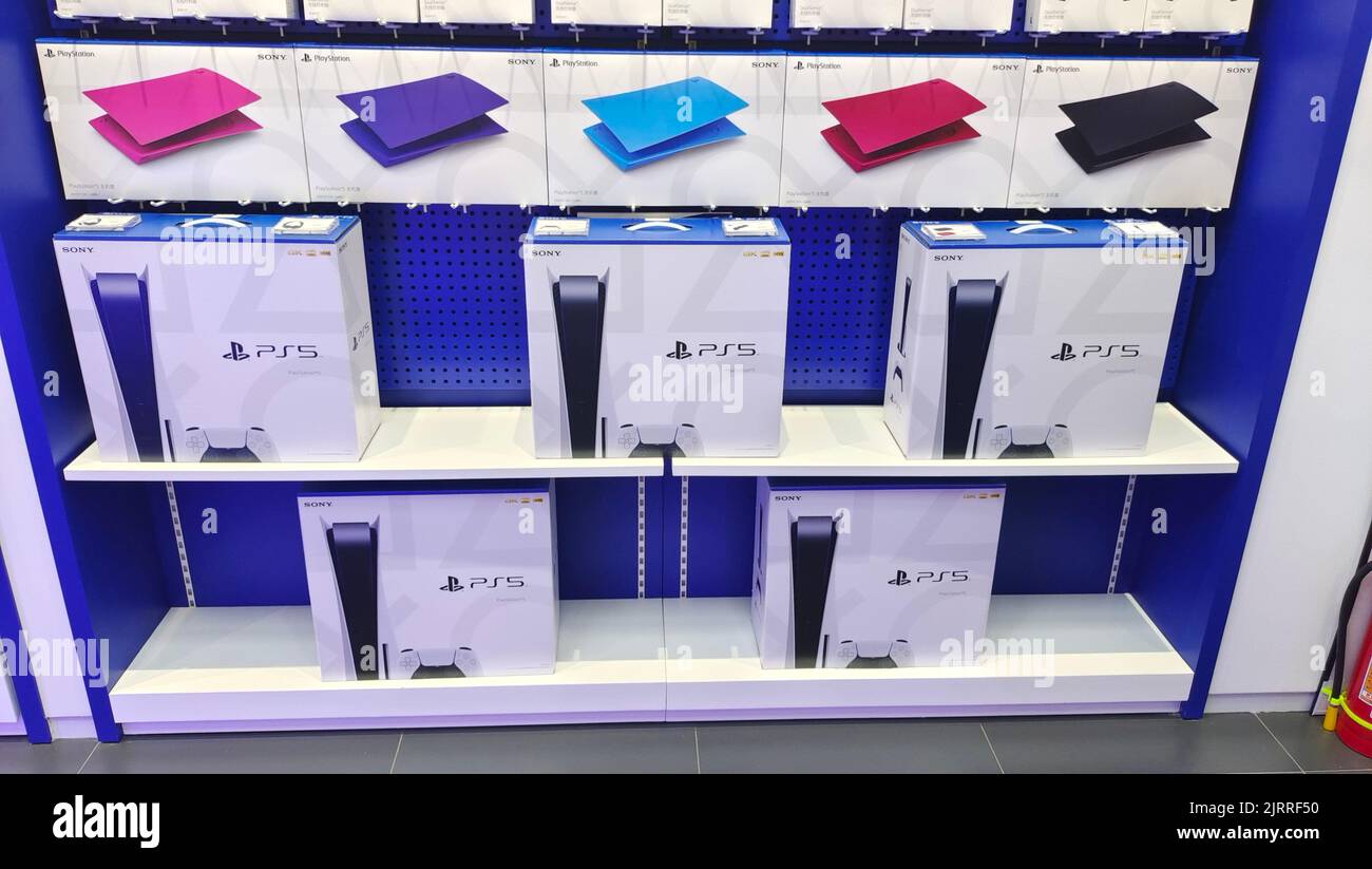 SHANGHAI, CHINA AUGUST 25, 2022 A SONY PlayStation console store is