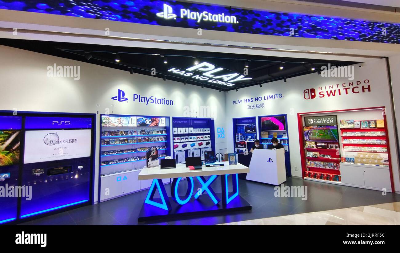SHANGHAI, CHINA - AUGUST 25, 2022 - A SONY PlayStation console store is  seen in Shanghai, China, on Aug 25, 2022. SONY said that due to the  internatio Stock Photo - Alamy