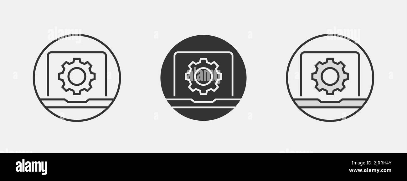 Web development icon. Programming, setting, website logo template. Vector illustration. Stock Vector