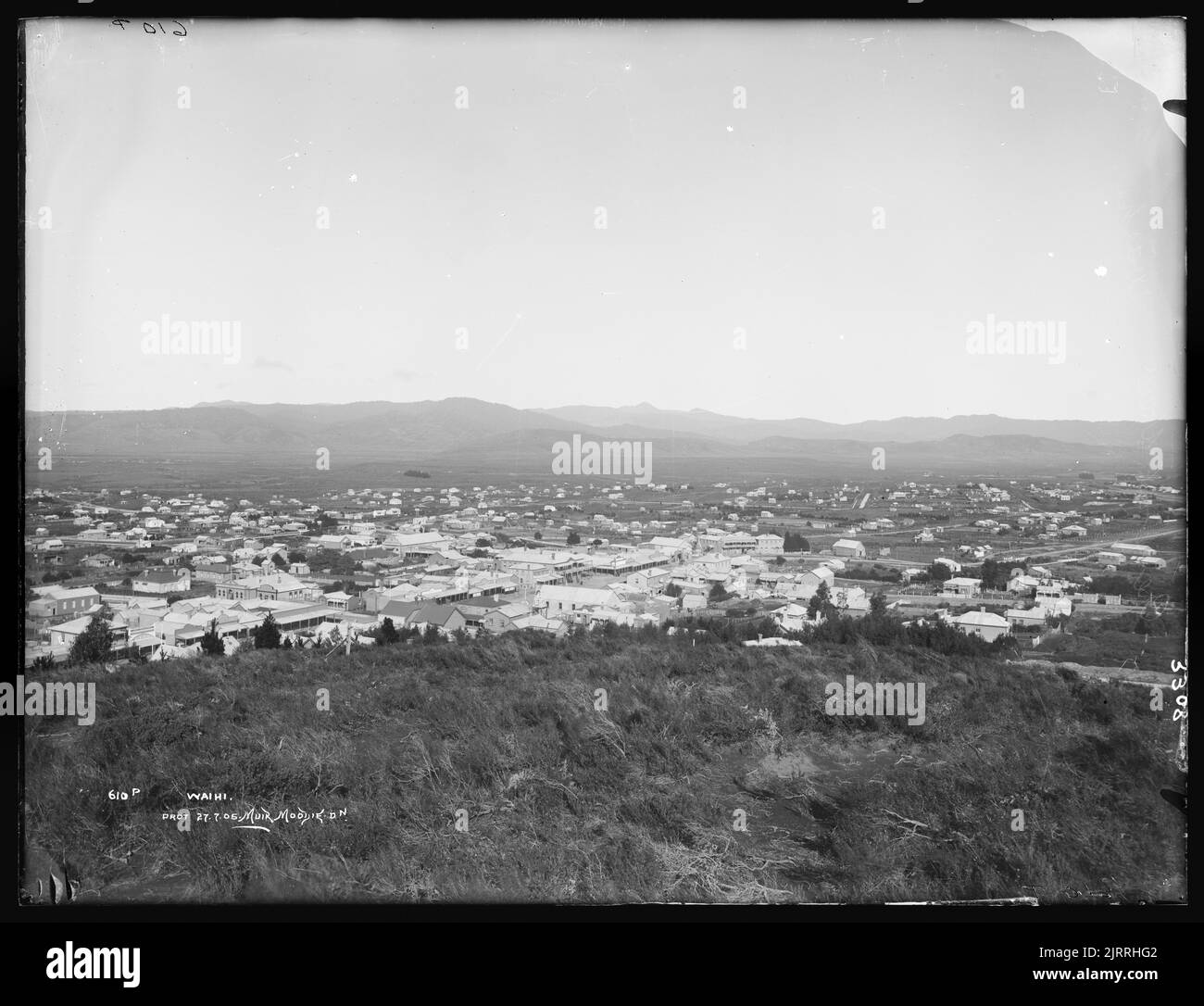 New Zealand, a gold mine and railtrack with lorries seen from above