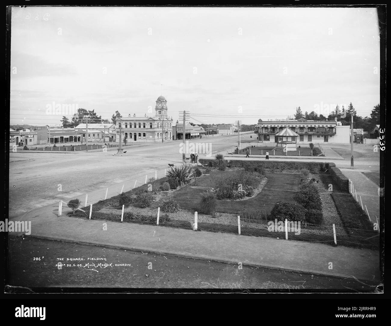 Square Fielding The Square, Fielding, circa 1905, New Zealand, by Muir & Moodie Stock ...