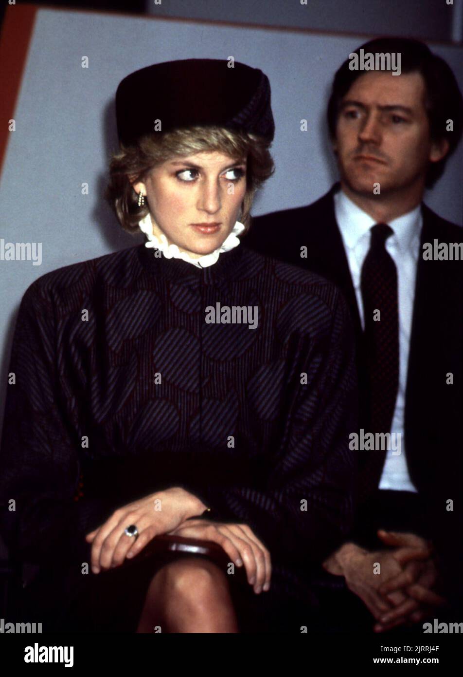 File photo dated 01/04/86 of the Princess of Wales at Heathrow Airport in London. Diana, Princess of Wales, was killed on August 31 1997 in a car crash in the Pont de l'Alma tunnel in Paris. Issue date: Friday August 26, 2022. Stock Photo
