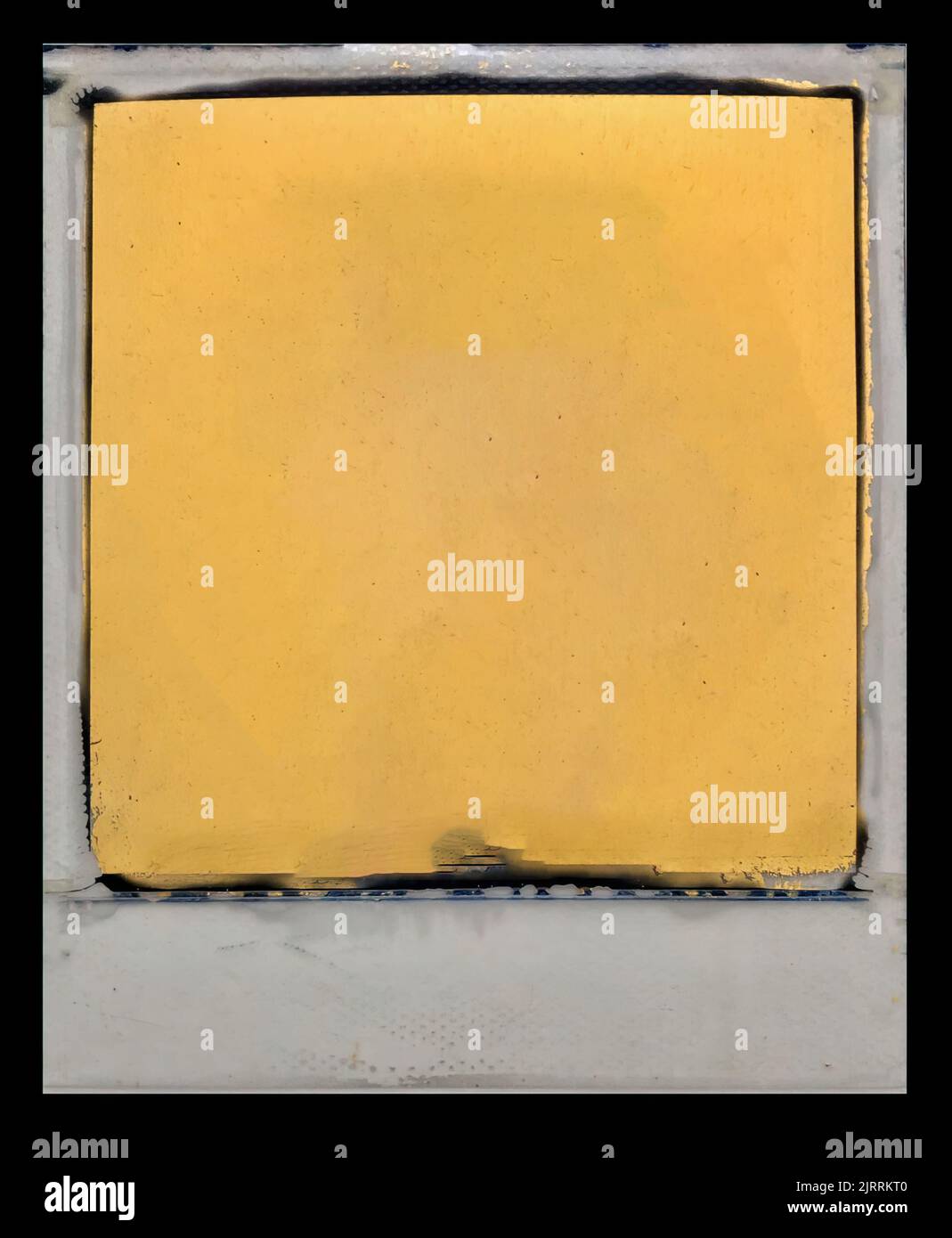 Frame with yellow color on black background. Stock Photo