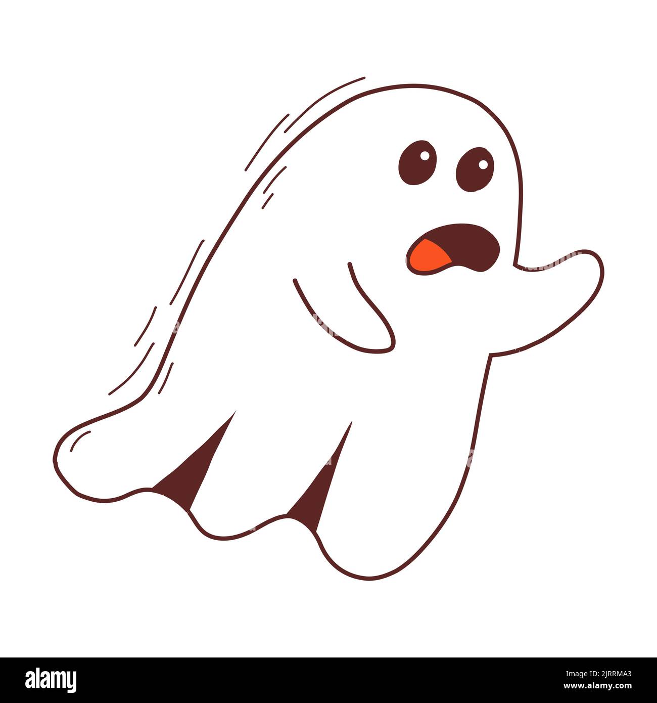 Spooky halloween ghost. Spooky poltergeist. Halloween scary ghostly