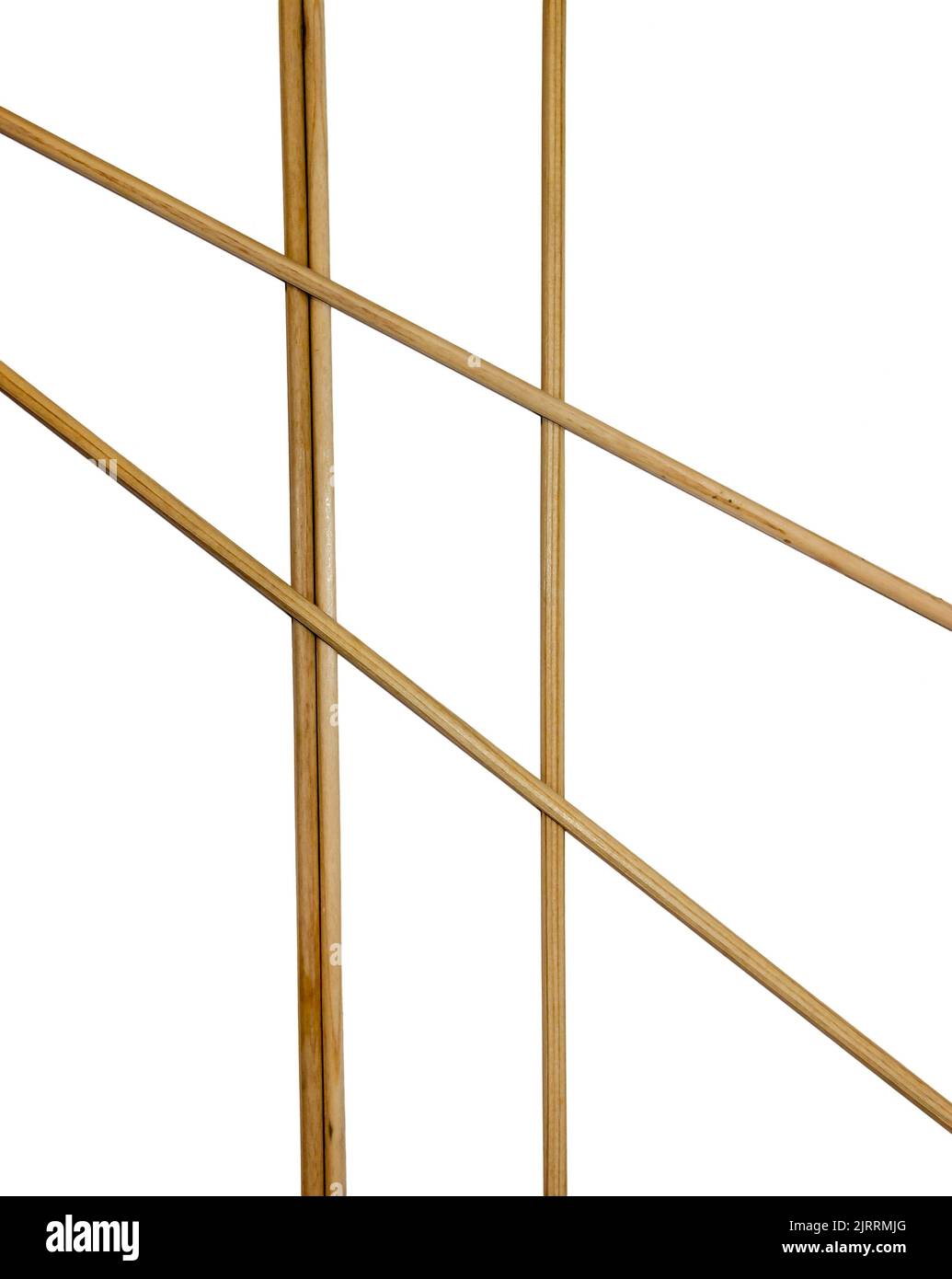 Bamboo sticks lined grille frame isolated Stock Photo Alamy