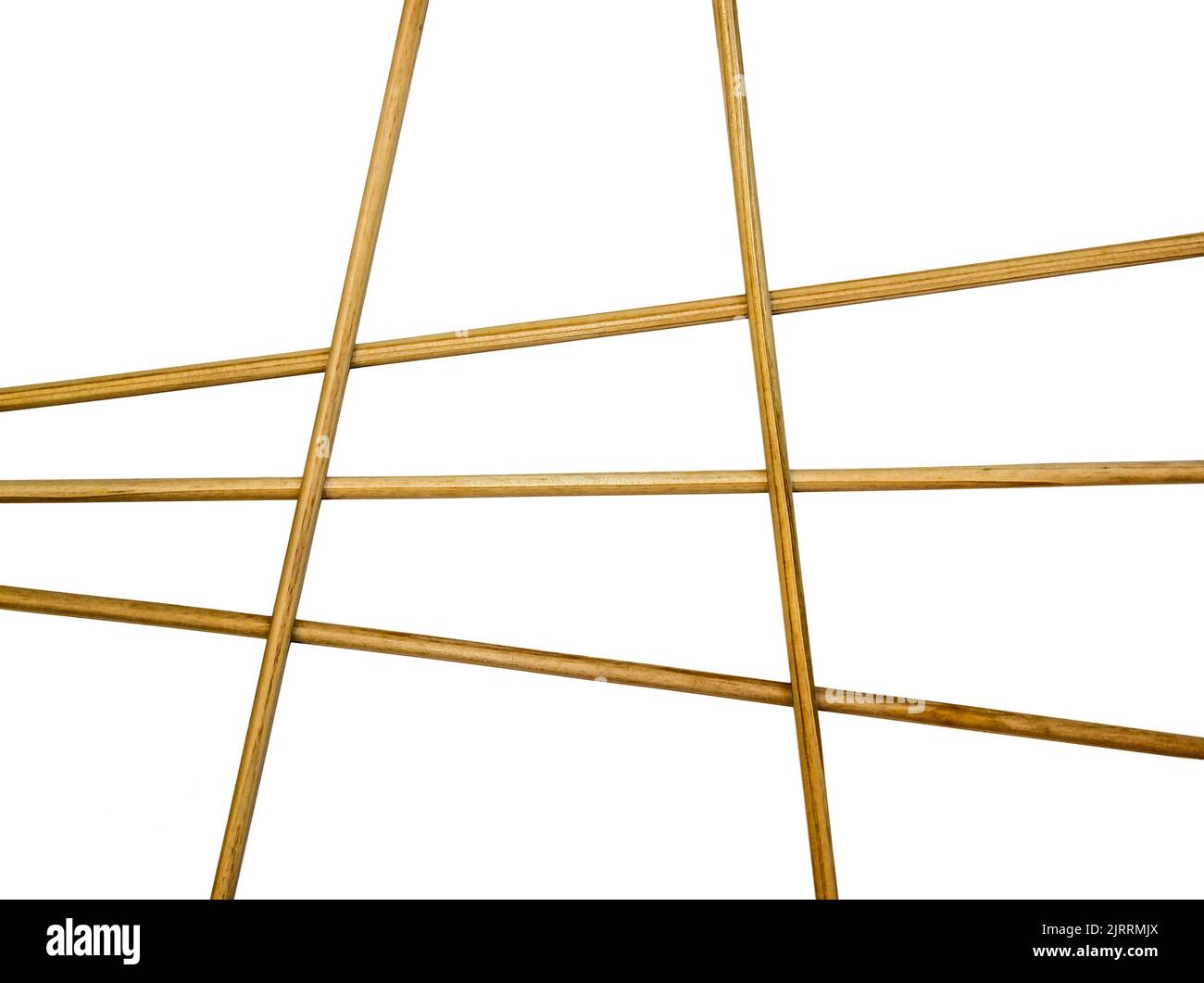 Bamboo sticks lined grille frame isolated Stock Photo Alamy