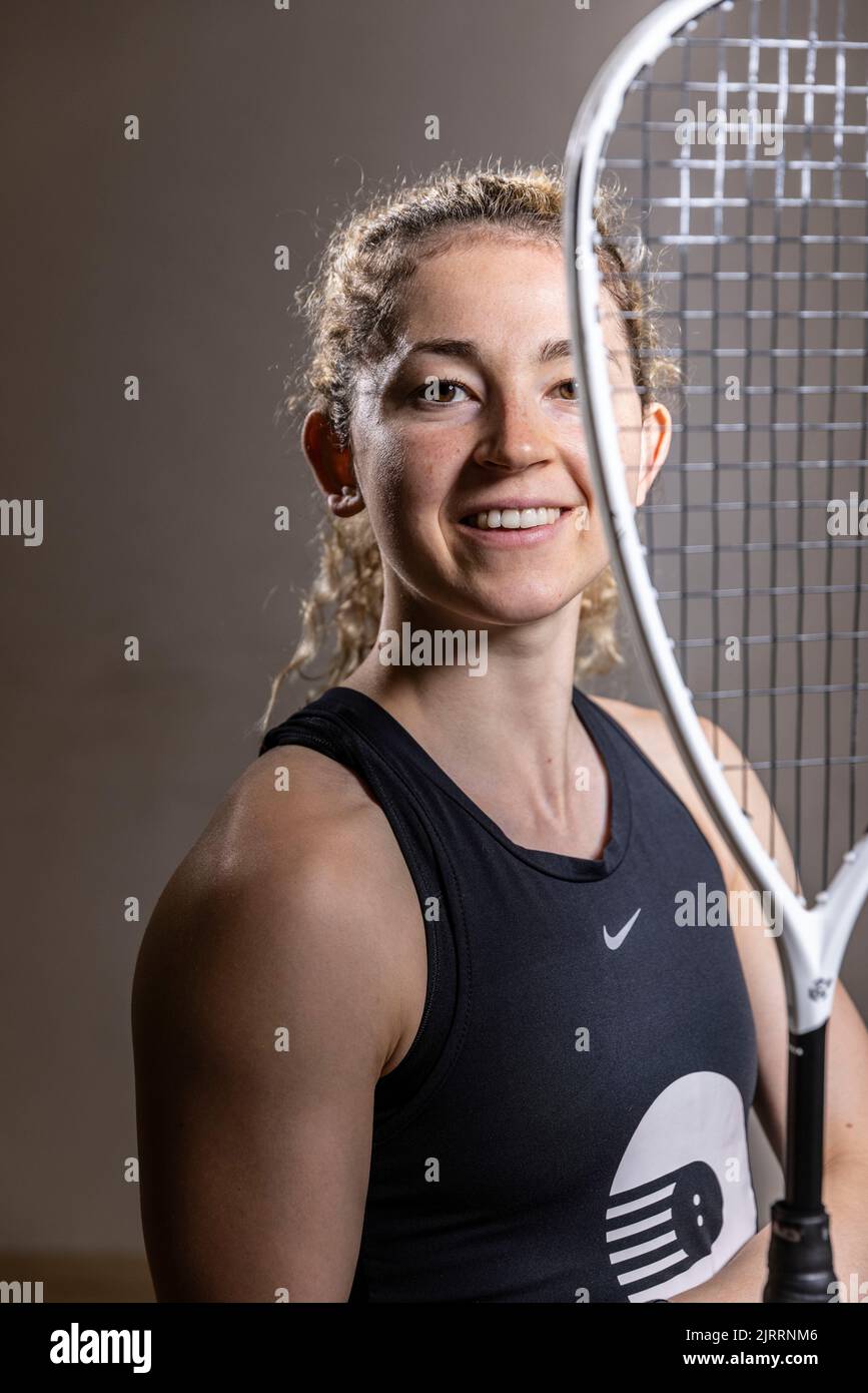 Gina Kennedy England squash player, ranked number 8 in the world, she