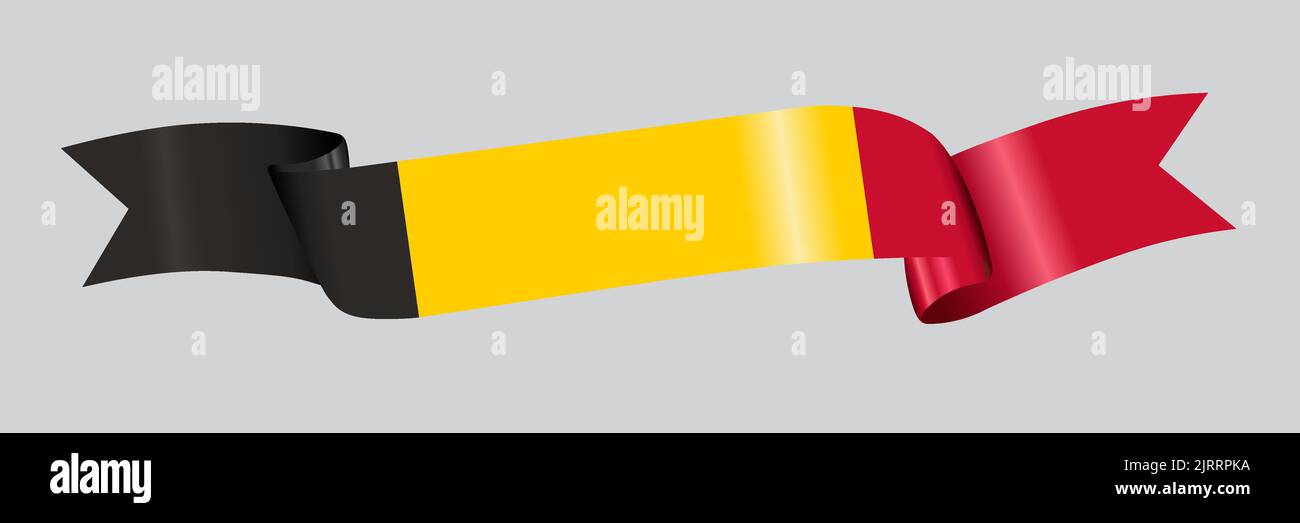3D Flag of Belgium on a fabric ribbon Stock Vector Image & Art - Alamy