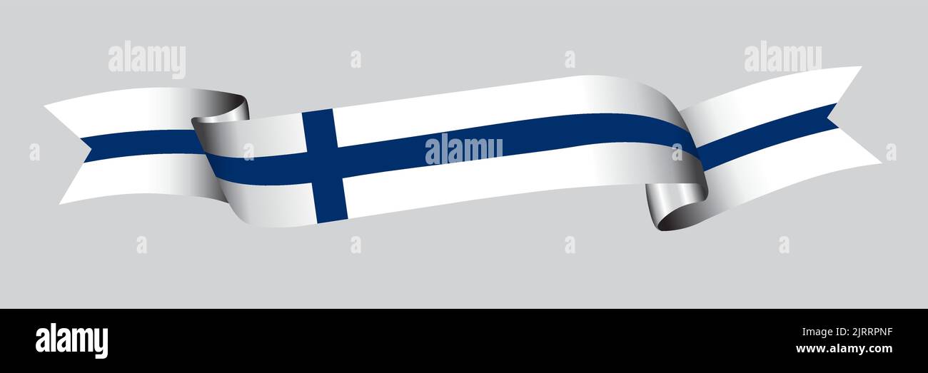 3D Flag of Finland on a fabric ribbon Stock Vector Image & Art - Alamy