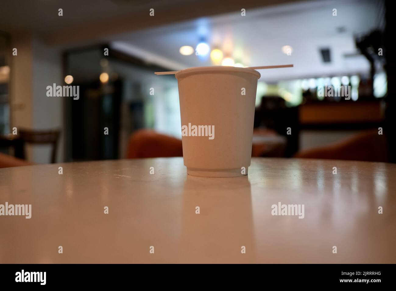 Typical Modern Bangkok Office Building Coffee Shop Thailand Stock Photo