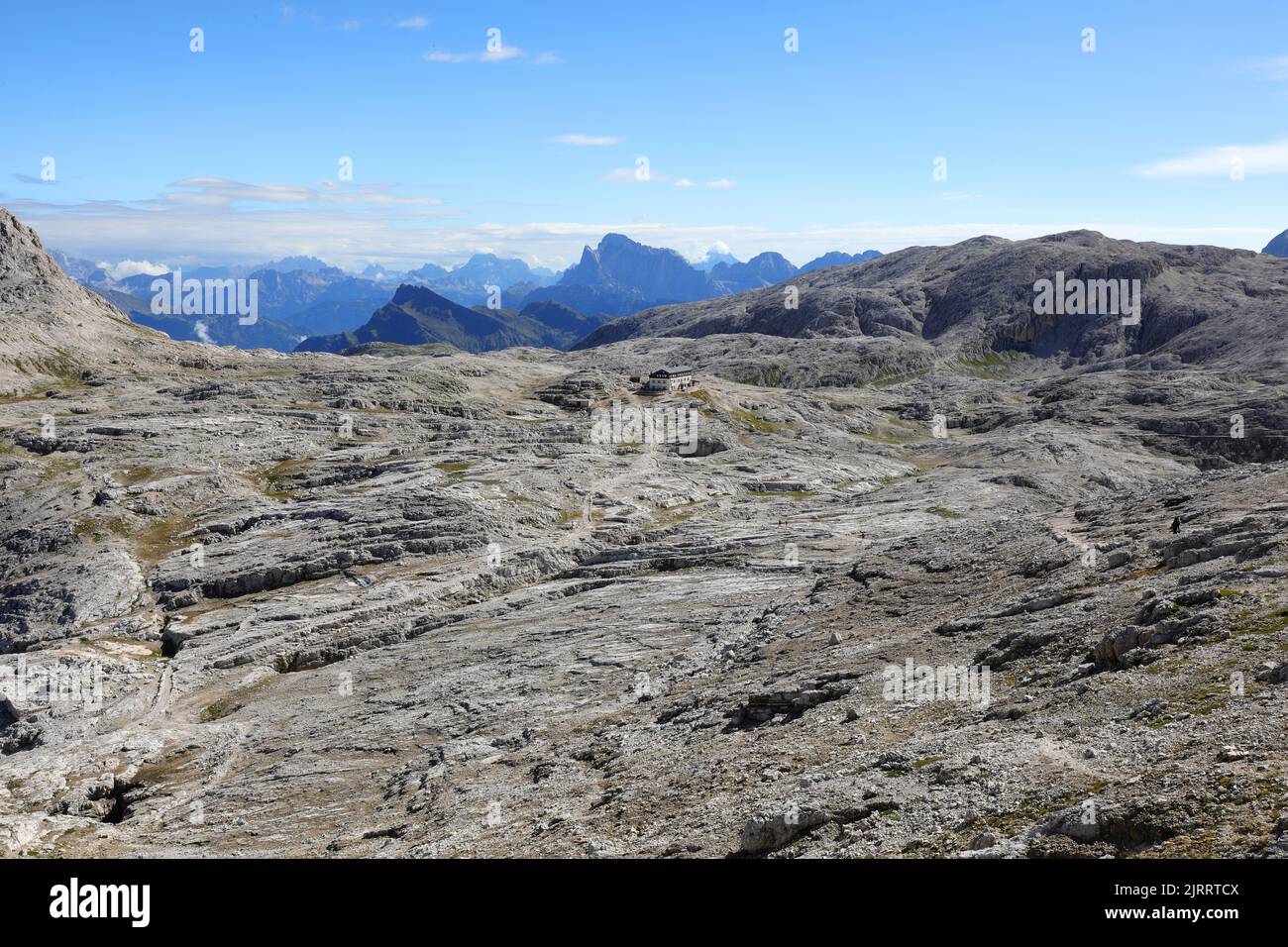 incredible mountain landscape in the Dolomites that looks like the