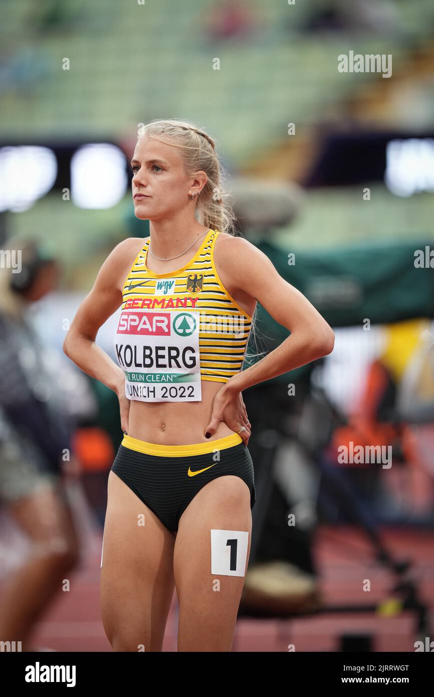 Majtie Kolberg participating in the 800 meters of the European