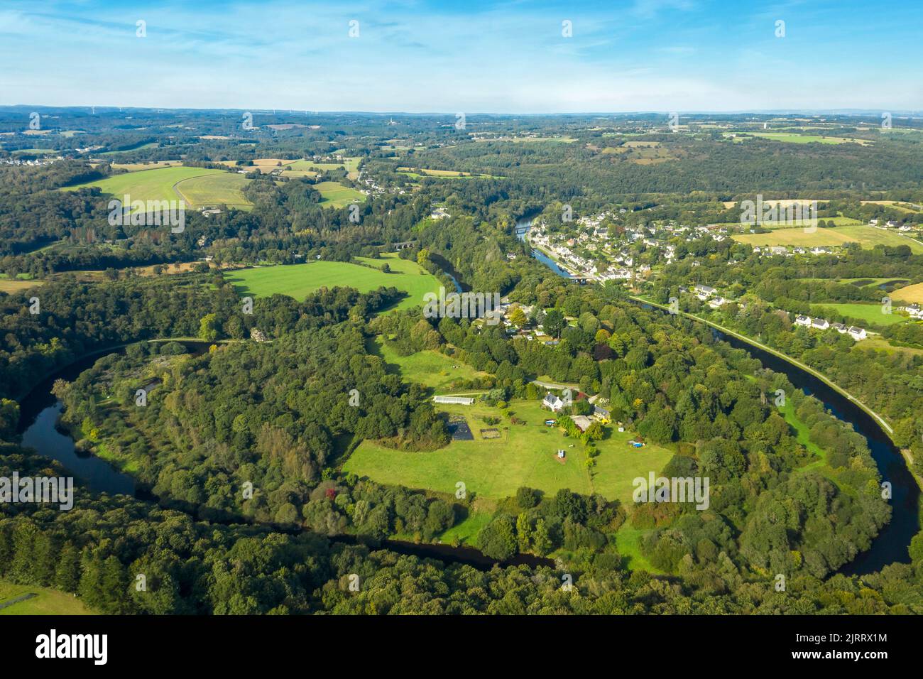 SaintNicolasdesEaux (Brittany, northwestern France) meander of the