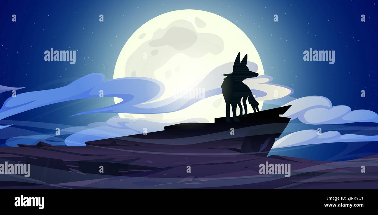 Dog on cliff top Stock Vector Images - Alamy