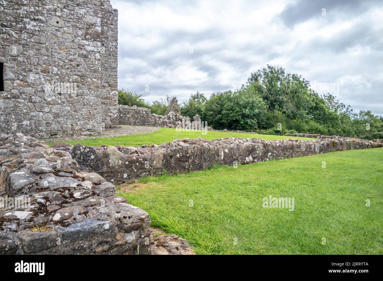 The beautiful Tully Castle by Enniskillen, County Fermanagh inNorthern Ireland. Stock Photo