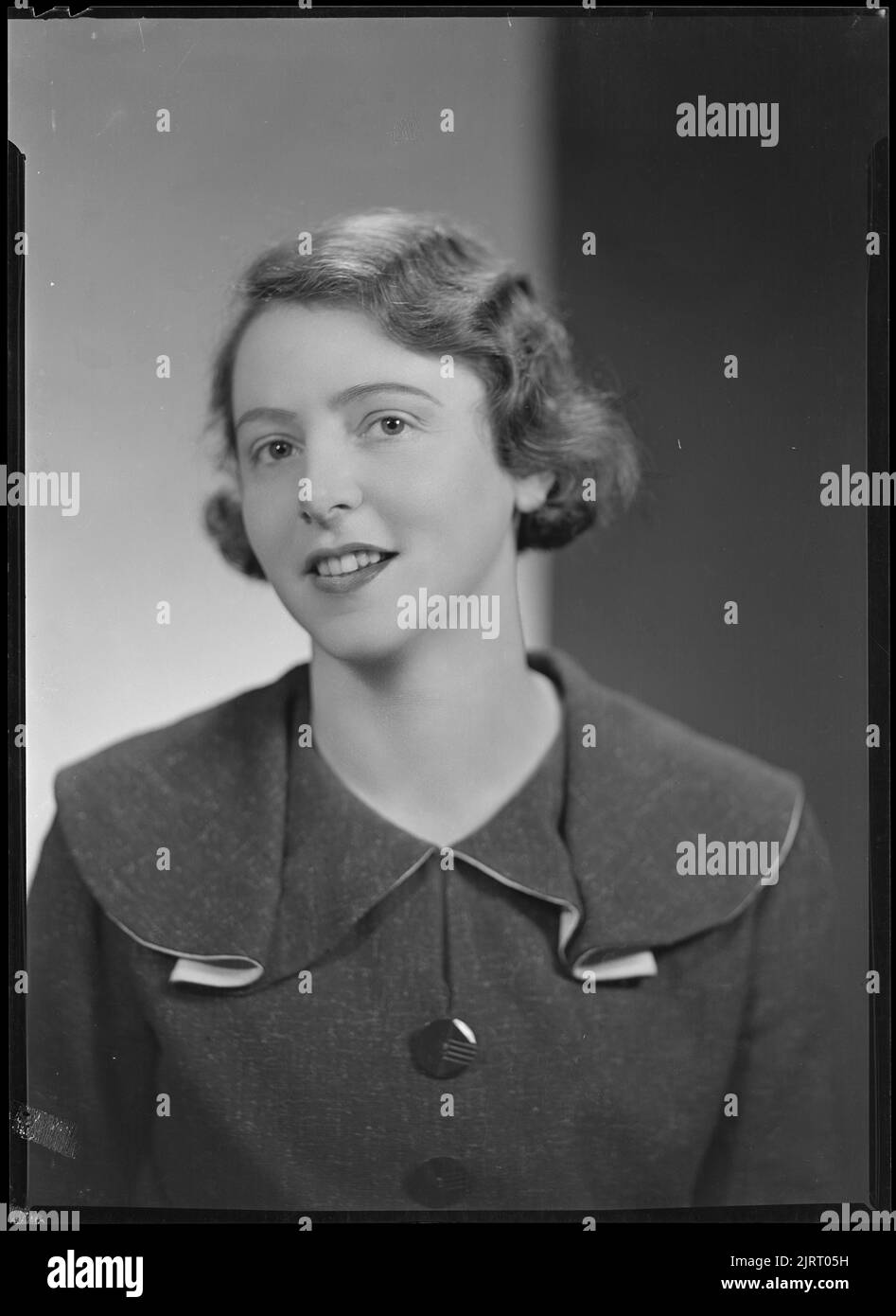 Miss G Ryburn, 1936, Wellington, by Spencer Digby Studios. Spencer