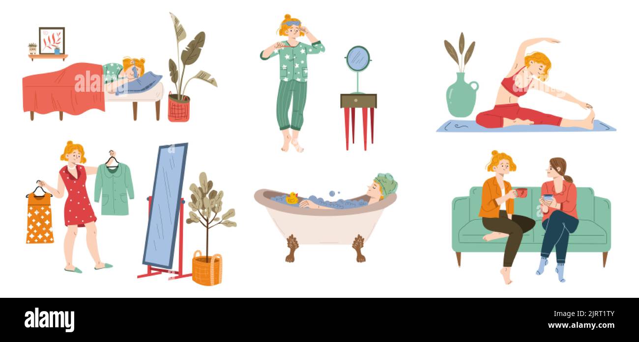 Bathing habits Stock Vector Images - Alamy