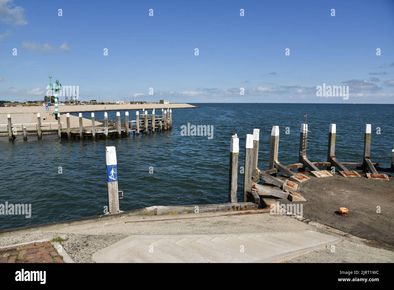 Texel, the Netherlands. August 2022. The harbor head of the port of Oudeschild on the island of Texel. High quality photo Stock Photo