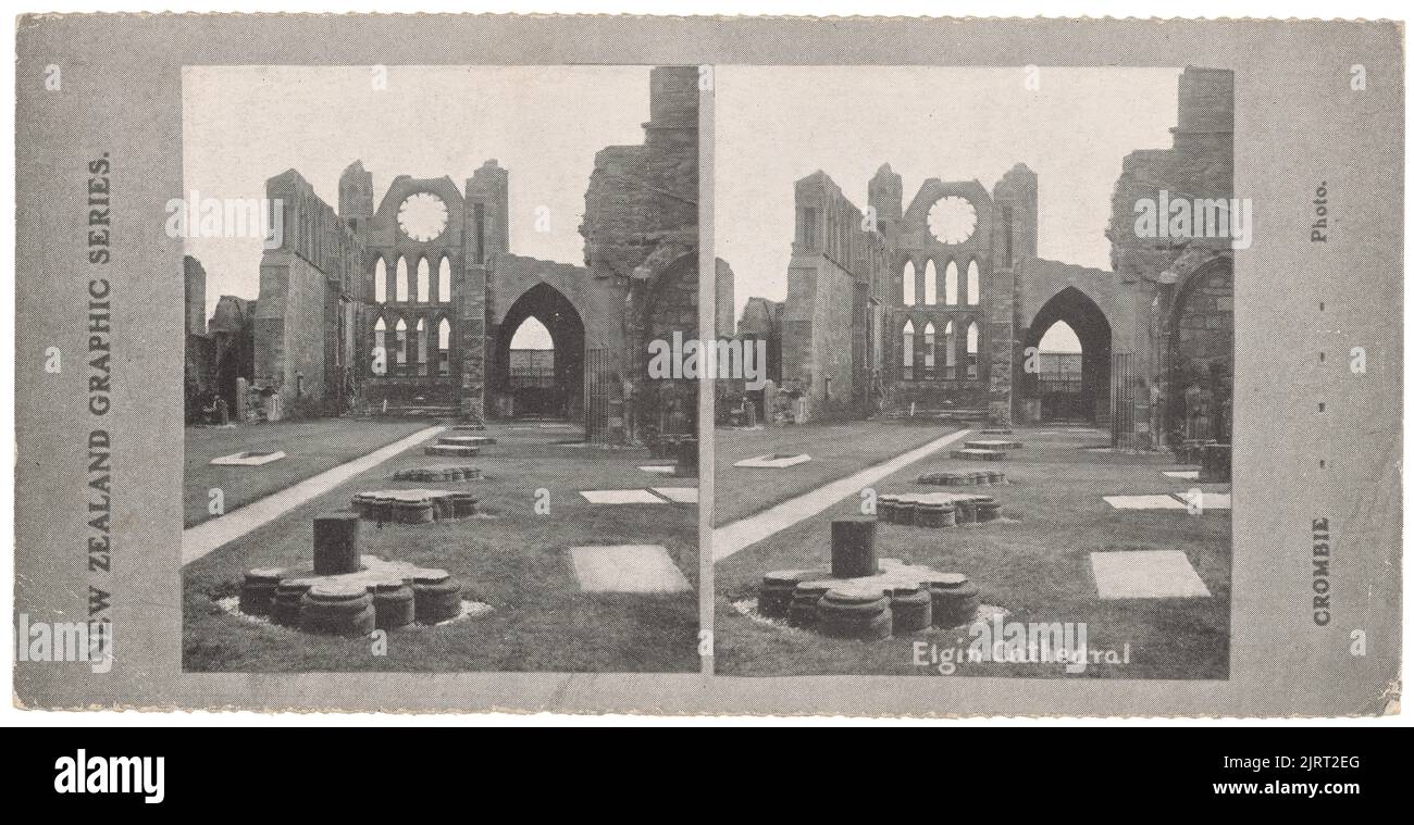 Elgin Cathedral, 1910-1916, Scotland, by George Crombie. Stock Photo